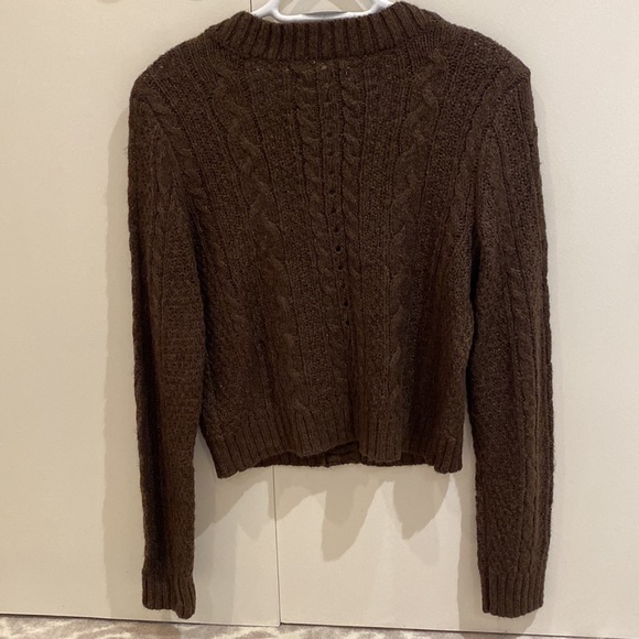 NWT - American Eagle Cropped Cable Knit Cardigan - Picture 3 of 5